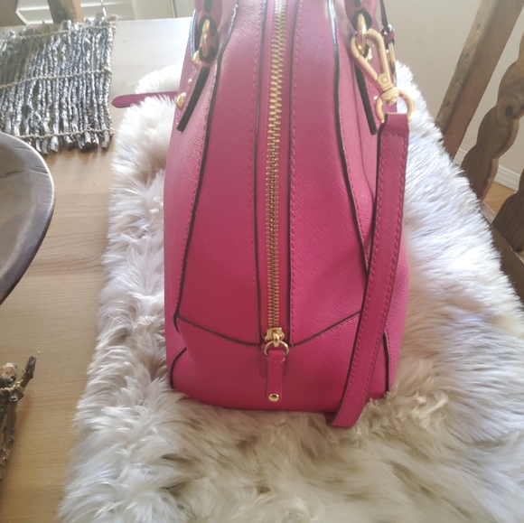 Michael Kors Large Saffiano Satchel Color Fuschia Beyond EUC - Picture 9 of 16